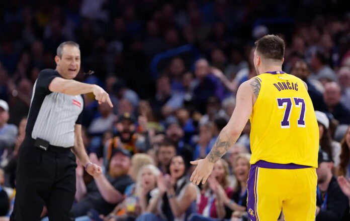 Lakers melt down in loss to Thunder after Luka Dončić's ejection for comment to OKC fan that ref thought was directed at him