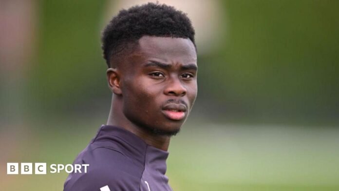 Bukayo Saka: Arsenal winger left out of England squad to face Andorra on Saturday