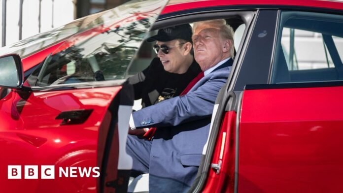What's happening with Trump's Tesla parked at White House?