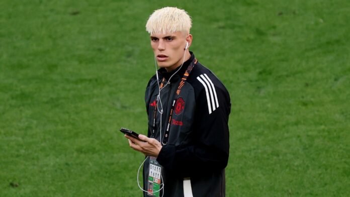 VIDEO: Fuming Alejandro Garnacho appears to SHOVE fan for filming him as Man Utd star gives 'Lionel Messi or Cristiano Ronaldo?' question short shrift