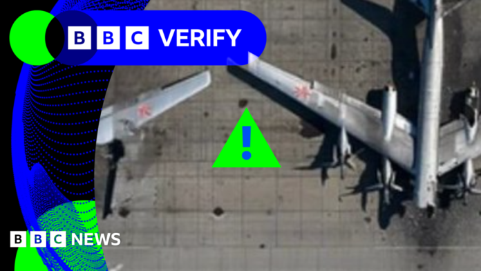 BBC Verify Live: Debunking AI-generated images of Russian airbases