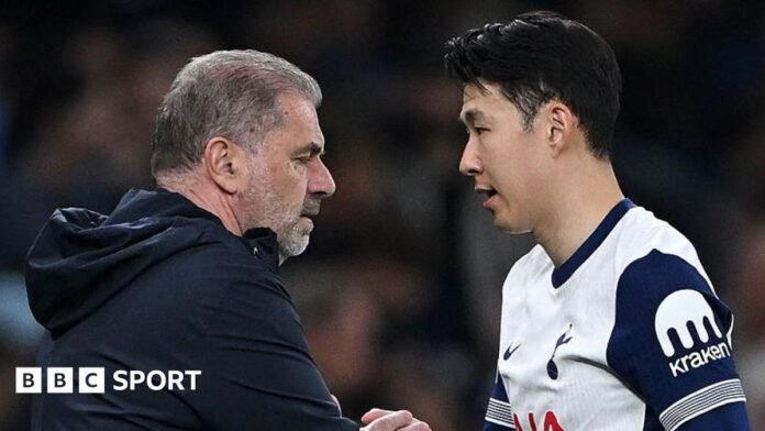Ange Postecoglou: Tottenham captain Son Heung-min says Australian is club 'legend'