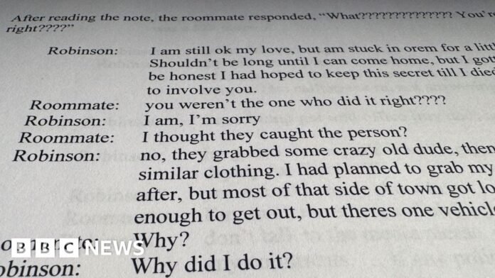 Read the text messages between Charlie Kirk accused and roommate Read the text messages between Charlie Kirk accused and roommate