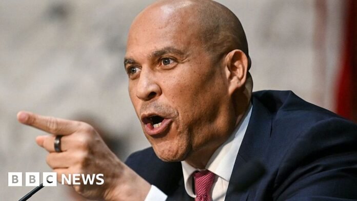 Cory Booker clashes with Kash Patel at hearing on FBI Cory Booker clashes with Kash Patel at hearing on FBI