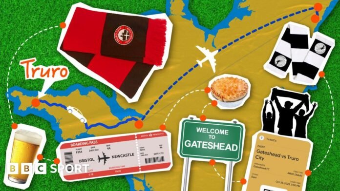 Gateshead vs Truro: Fans travel 914 miles for furthest away Gateshead vs Truro: Fans travel 914 miles for furthest away match in English football history