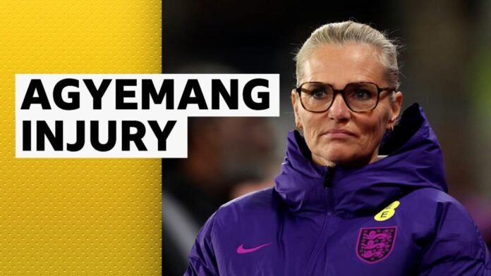 Wiegman 'not very positive' about Agyemang injury. Video, 00:00:28Wiegman 'not Wiegman 'not very positive' about Agyemang injury. Video, 00:00:28Wiegman 'not very positive' about Agyemang injury