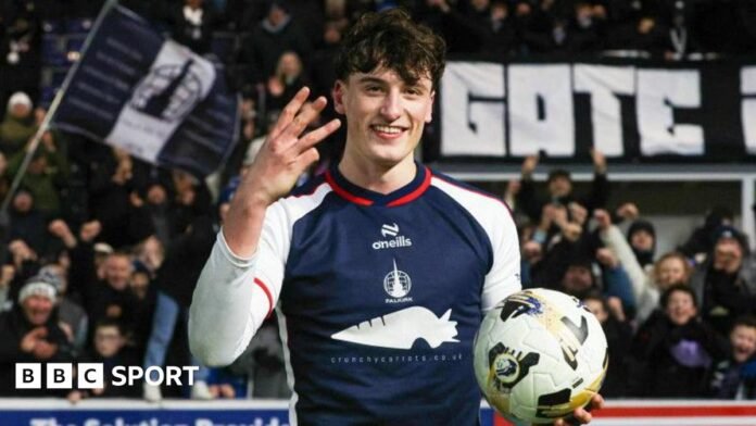 Stewart goes from uni football to top-flight hat-trick in Falkirk 'fairytale'