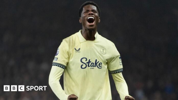 Aston Villa 0-1 Everton: Thierno Barry scores only goal as Toffees win at Villa Park