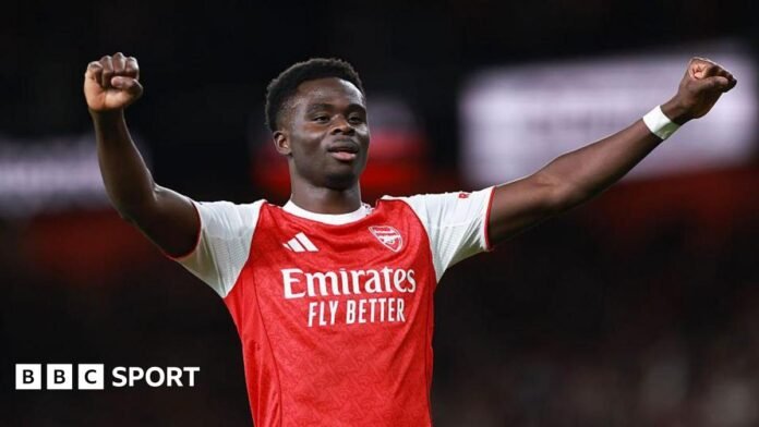 Bukayo Saka: Forward signs new five-year deal at Arsenal