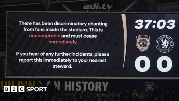 Hull City 0-4 Chelsea: Fan group condemns homophobic chanting as 'stain on game' after arrests made